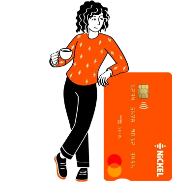 Femme avec carte Nickel