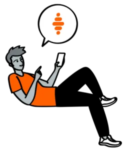 homme allongé sur son téléphone