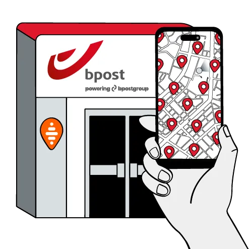 Illustration of Bpost office